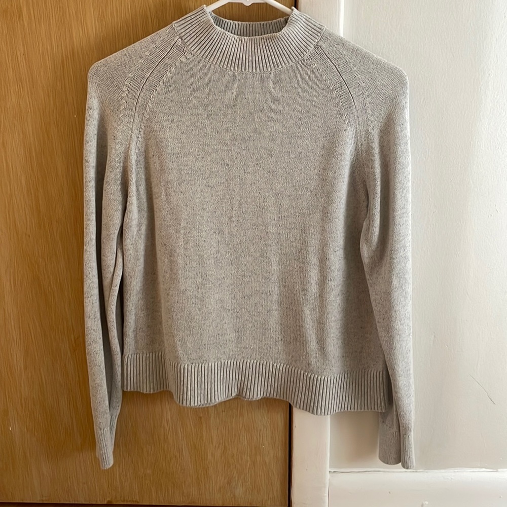 Everlane The Cotton Mock Neck Lightweight Sweater XS